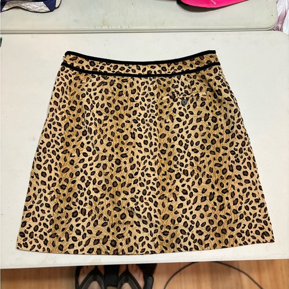 EP Pro Golf Skort 12Multicolored Animal Print Black Trim  Side ZIP Lining EUC - Picture 6 of 12